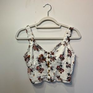Ruffled Tank Top with flowers